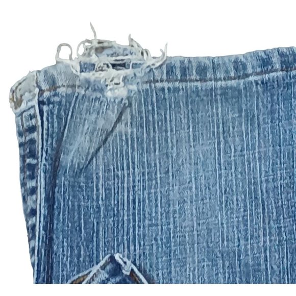 Mossimo Denim Jeans Juniors Size 13 FRAYED Stretch Boot Cut - Picture 12 of 16